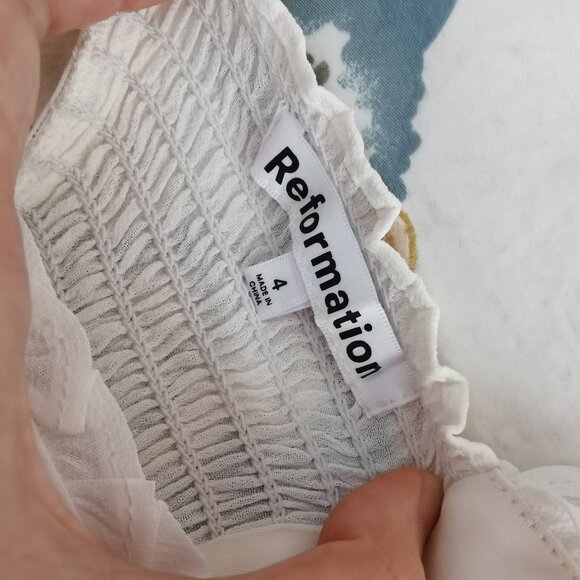 🐚 Reformation Nikita Dress - Size 4 (NWOT) | Effortless White Elegance - Picture 3 of 8